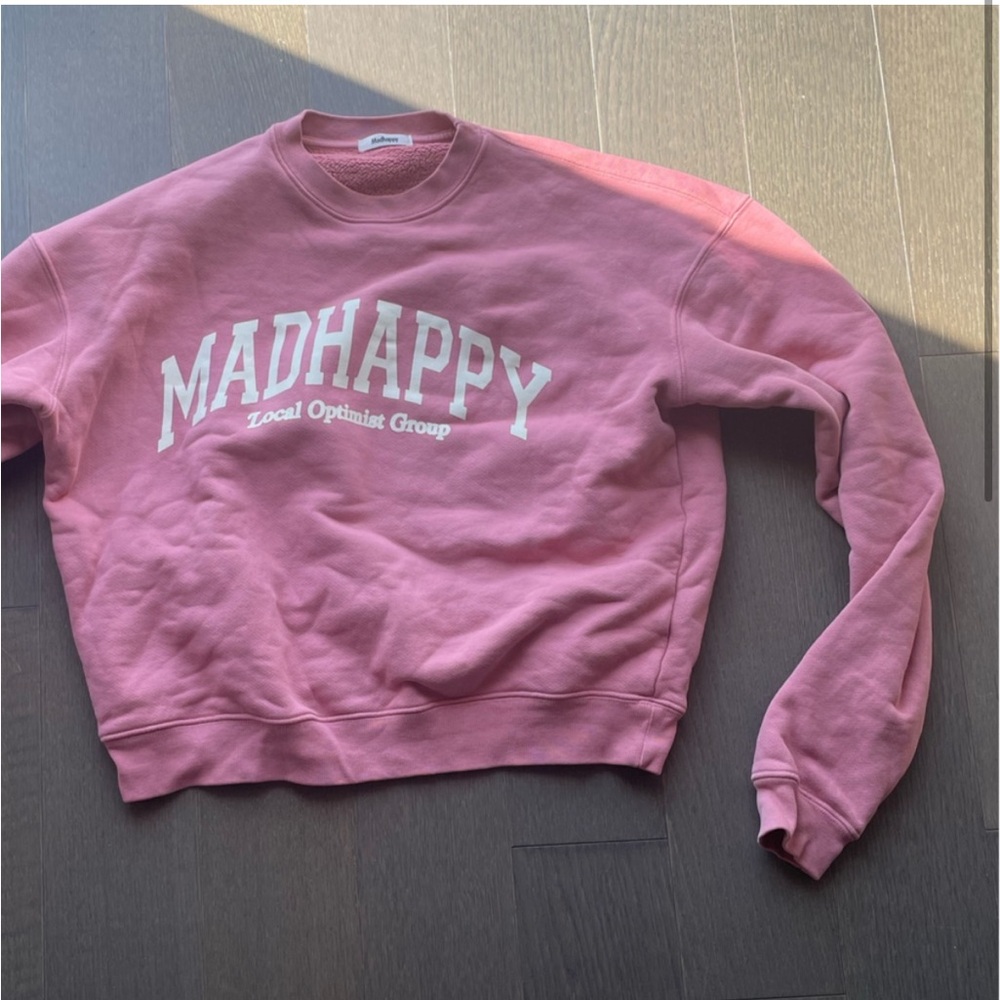 Madhappy Local Optimist Group Campus Fleece Crewneck Pink